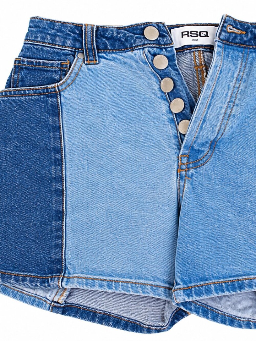 RSQ Shorts | Two-Toned Patchwork High-Waisted Denim Shorts | Size XS